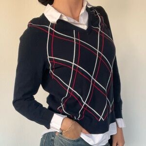 VINTAGE TOMMY HILFIGER y2k SWEATER WITH ATTACHED SHIRTING